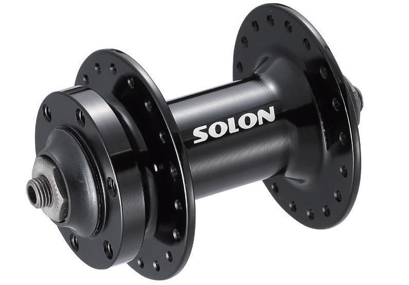 Втулка передняя Solon DH802F 36H DISC M9*100mm,эксцентрик, крепление IS6, черная