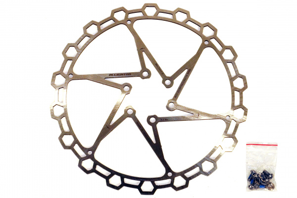 Ротор тормоза Alligator HK-R48-DIY STEALTH,180мм, облегченный,крепление IS6