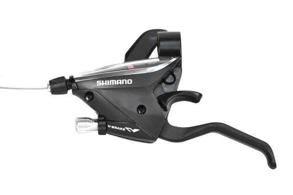 Шифтер/ручка тормоза SHIMANO ST-EF65-L 3sp,левая,3-передачи.,трос 1750мм,черный